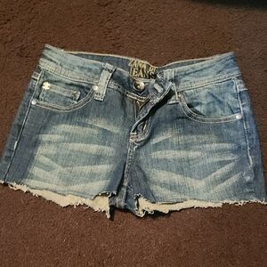 Zana Di Distressed Blue Jean Shorts
